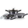 Berlinger Haus súprava na varenie s mramorovým povrchom a odnímateľnou rukoväťou METALLIC LINE CARBON PRO EDITION BH/7052 6 dielna Berlinger Haus