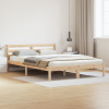 vidaXL Posteľ s čelom 160x210 cm z masívneho borovicového dreva - Béžová - 276748-293487
