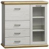 Eoshop Komoda s vitrínou ROKA R-8 divoký dub/bílá