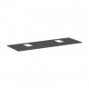 Hansgrohe Xelu Q - Doska pod umývadlo 156x55 cm, 2 výrezy, matná sivá 54126910