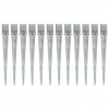 zahrada-XL Kotviace hroty 12 ks, strieborné 10x10x91 cm, pozinkovaná oceľ 145424