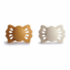 DVOJBALENIE SYMETRICKÝCH CUMLÍKOV FRIGG LUCKY HONEY GOLD/ CREAM, 0-6M, SILIKÓN