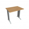Hobis Pracovný stôl Flex, 80x75,5x60 cm, dub/kov