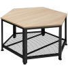 tectake 404226 konferenčný stolík norwich 86,5x75x46,5cm - industrial svetlé drevo, dub sonoma