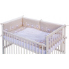 Dětská postýlka se stahovací bočnicí - bílá - 120x60 cm s kompletní výbavou Toro Barva soupravy: Toro béžová