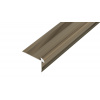 AP44/1 schodová lišta predvŕtaná ACARA, hliník elox bronz, 20x42 mm, 2,5 m, pre hr: 3 mm