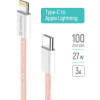 ColorWay kábel USB-C na Lightning, PD 27W, 1m, ružový CW-CBPDCL061-P