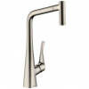 Hansgrohe M71 - Drezová batéria M7116-H320 s výsuvnou spŕškou, sBOX, vzhľad nehrdzavejúcej ocele - 73801800