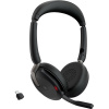 Jabra Evolve2 65 Flex Slúchadlá s mikrofónom Káblový a bezdrôtový Pres hlavu Kancelária / call centrum Bluetooth Čierna (26699-999-889)