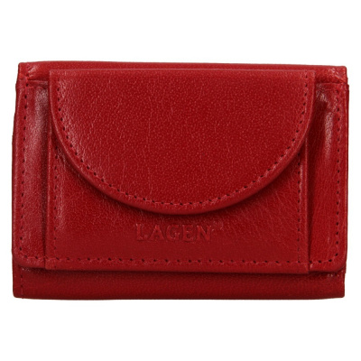 LAGEN | Dámska kožená mini peňaženka Lagen 2030 červená