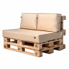 Golden Garden Paletové sedenie GG128 podsedák a vankúš 120cm x 80cm x 15cm krémová