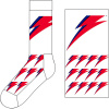 Ponožky David Bowie - Flash, Unisex,Biela,UK 7 - 11