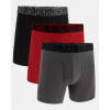 Boxerské šortky UNDER ARMOUR PUA Performance Cotton 6“ (3 kusy) - červené