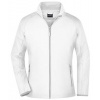 James&Nicholson Dámska softshellová bunda JN1129 White M