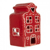Clayre & Eef Červená perníková chalúpka na sviečku Gingerbread Cott - 8*7*13 cm - Clayre & Eef