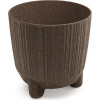 PROSPERPLAST Kvetináč RYFO N ECO WOOD kávový 12,6cm