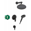 Hansgrohe Vernis Blend Sprchový set 200 s batériou pod omietku, čierna 27911670-HG