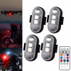 4PCS Universal LED výstražné svetlá na motocykle 8 farieb Mini USB Drone Strobe