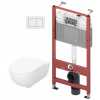 Súprava WC misa s pomaly sa sklápajúcim sedadlom Geberit Selnova Premium 502.793.00.1, podomietková konštrukcia Tece Base 9400407, 9.240.400