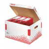 Archívna krabica Esselte Speedbox so sklápacím vekom biela/červená 392×301×334 mm