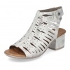 Dámske sandále RIEKER 64676-60 strieborná S5 38