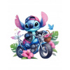 CUKROVÁ TLAČ jedlý obrázok na tortu Cukrová hmota Stich Sticz Motocykel