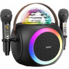 Karaoke zariadenie s 2 bezdrôtovými mikrofónmi Wowstar, LED guľa