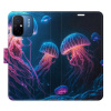 Flip pouzdro iSaprio - Xiaomi Redmi 12C - Jellyfish - kapsičky na karty (Knížkový flip kryt, obal, pouzdro iSaprio na mobil Xiaomi Redmi 12C - Jellyfish - 360° ochrana telefonu, přihrádka na karty a h