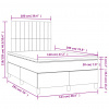vidaXL Boxspring posteľ s matracom a LED, tmavosivá 120x190 cm, látka - Sivá - 197599-131356