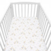 Bavlnené prestieradlo do postieľky New Baby Husičky 120x60 cm Biela