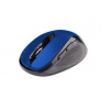 C-TECH Myš WLM-02/Ergonomická/Optická/Pre pravákov/1 600 DPI/Bezdrôtová USB/Čierna-modrá