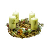 Okrúhly adventný veniec so sviečkami