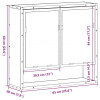 vidaXL Kúpeľ. skrinka so zrkadlom dymový dub 65x20x60 cm kompoz. drevo - Hnedá - 237857-250557