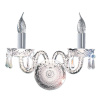 Searchlight Hale 2Lt Wall Light - Chrome Metal & Clear Crystal