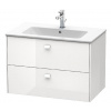 Duravit Brioso - Umývadlová skrinka 55x82x48 cm, 2 zásuvky, lesklá biela BR410202222