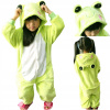 Pyžamo, župán - Onesie (kombinézy) Luno Veľkosť 135 zelená (Žaba 7-9 L pyžamy kigurumi oblečenie šaty 135 cm)