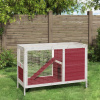 vidaXL Králikáreň mocha 103x44x69,5 cm masívna borovica - Hnedá - 104261-204373