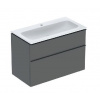 Geberit iCon - Skrinka s umývadlom, 9x5x6 cm, 2 zásuvky, KeraTect, lávová 502.333.JK.1