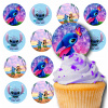 POPLATKY NA BÁBOVKY MUFFINKI sada na narodeniny 12ks - LILO A STICH STICZ