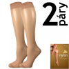 NYLON KNEE-SOCKS 20 DEN punčochové podkolenky Lady B - 12 párů Béžová UNI 12 párů