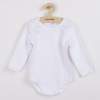 Luxusné bavlnené body dlhý rukáv New Baby - biele - 50