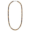Manoki Pánský korálkový náhrdelník Christian - 6 mm přírodní Tygří oko X-WA655SA/50 Hnědá 50 cm
