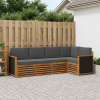 Rohová sofa sada s polštářem 4 pcs Přirozená a Anthracitová 3384343