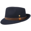 Cestovný nekrčivý vodeodolný modrý klobúk Mayser - Denver Traveller Veľkosť: 57 cm (M)