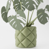 Monstera Magnetica – 3D Tlačená Dekorácia & Podložky pod Poháre Farba listov: zelená, Vyber typ kvetináča: Veluto, Vyber farbu kvetináča: oliva