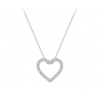 For Silver Náhrdelník s Moissanitom 0,005ct Srdce - Striebro 925