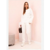 Kesi Włoski Komplet dámsky maslový mikina a nohavice s gumičkou ecru