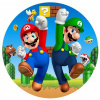 CUKROVÁ TLAČ jedlý obrázok na tortu Cukrová hmota SUPER MARIO LUIGI YOSHI SADA