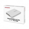 AXAGON RSS-M2SD, SATA - M.2 SATA SSD, interní 2.5'' ALU box, stříbrný Axagon