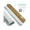 ECOLIGHT Hermetické svietidlo 60cm + 2x LED trubica studená biela - SET